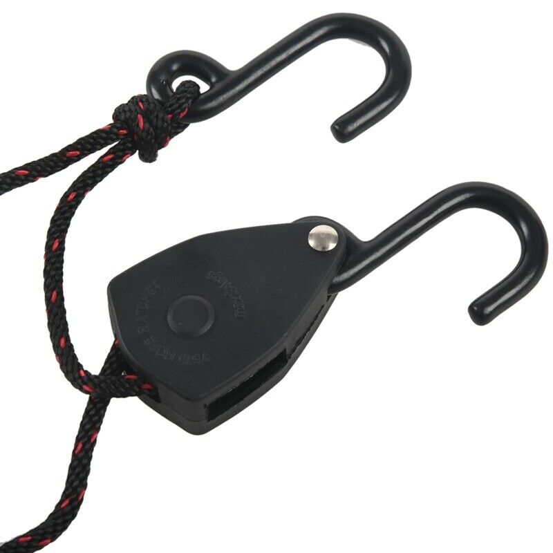 2 PCS Pulley Ratchets Kayak and Canoe Boat Bow and Stern Rope Lock Tie Down StB5