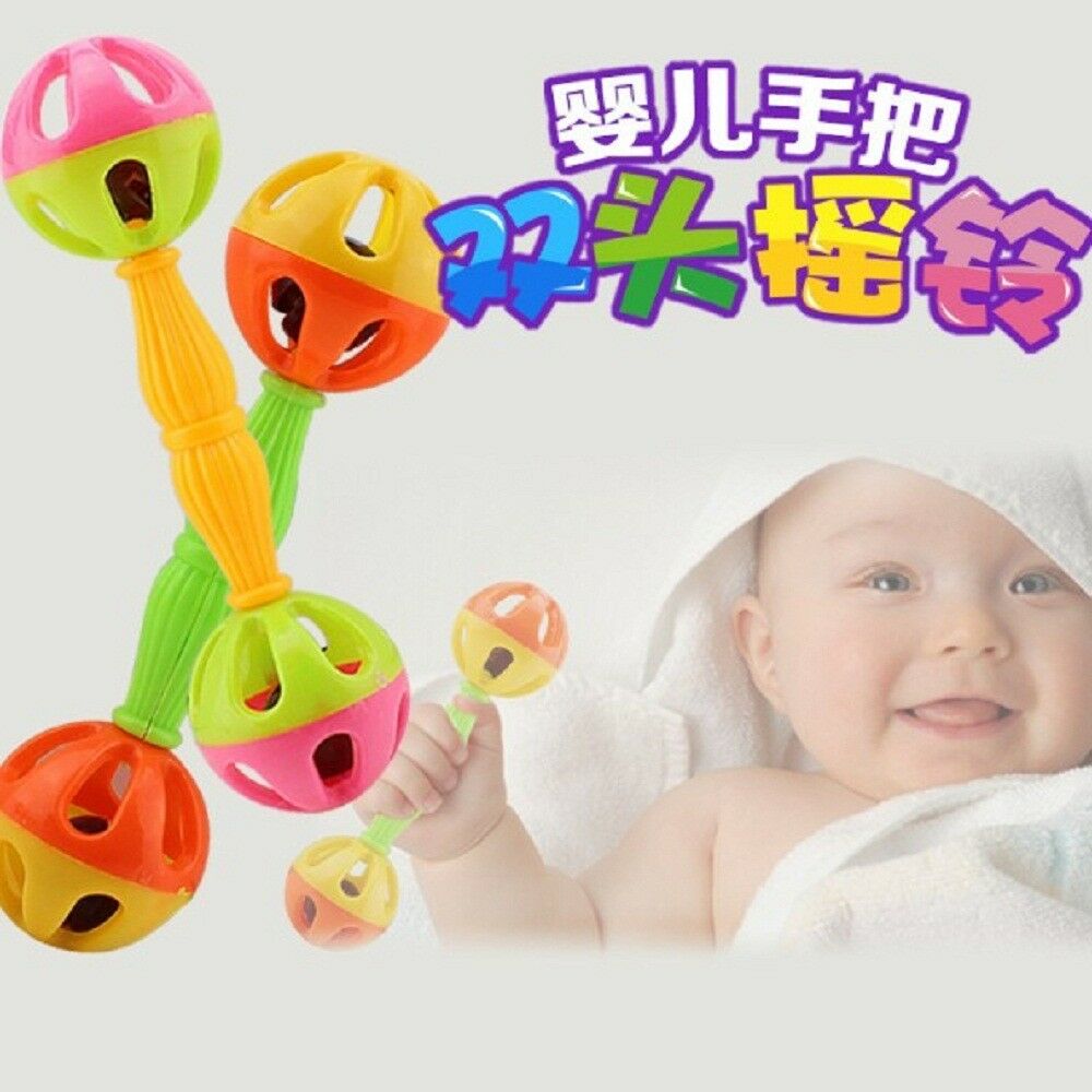 Plastic Cartoon Baby Hand Bell Rattles Music Gift Newborns Children Grasp Toys ^