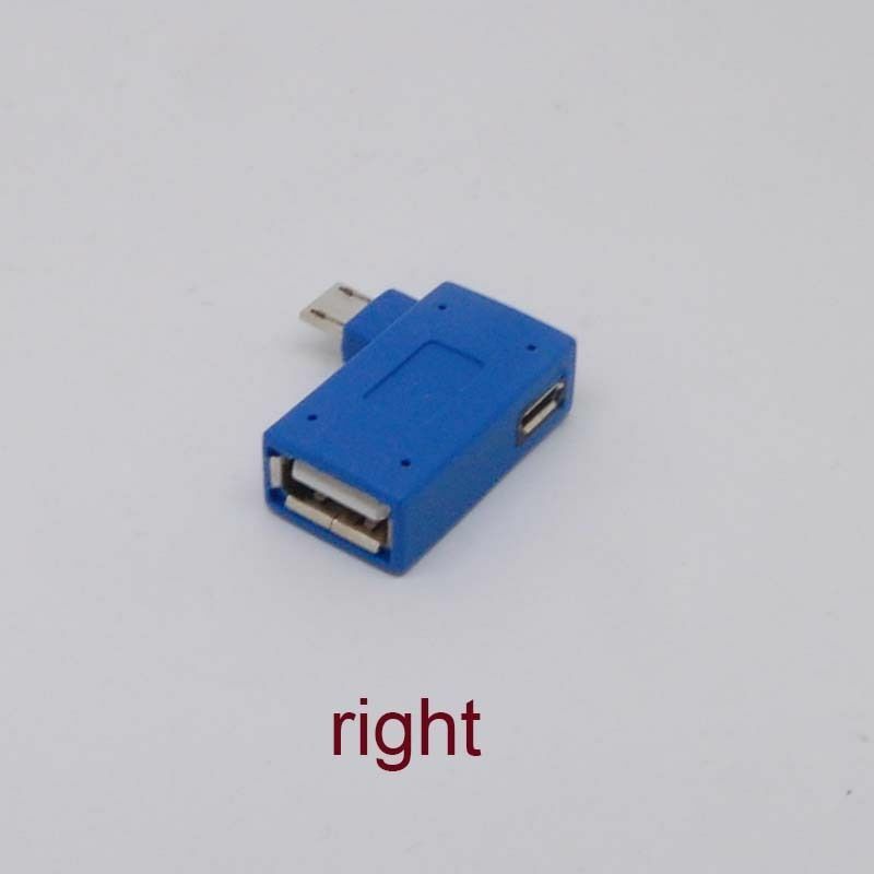 new 90Degree RIGHT Angle Micro USB 2.0 OTG Host Adapter&Power Phone Tablet
