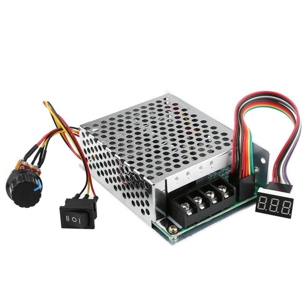 DC10V-55V 12V 24V 48V 60A PWM DC Motor Speed Controller CW CCW Reversible Switch