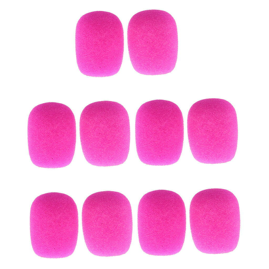 Microphone Sponge Cover Windscreen Pack of 20pcs - Fushcia Mic Covers