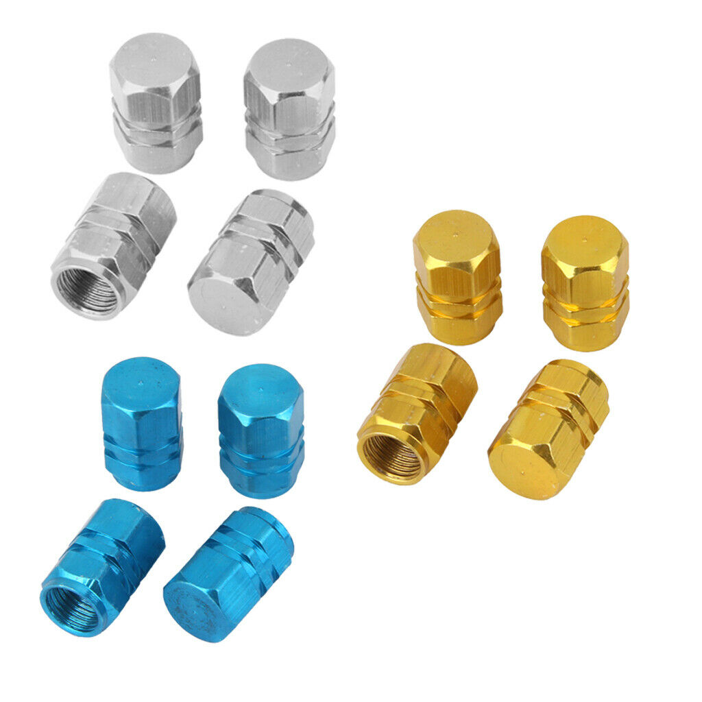 12PCS (Sliver+Blue+Golden) High Quality Aluminum Truck Wheel Tyre Valve Dust