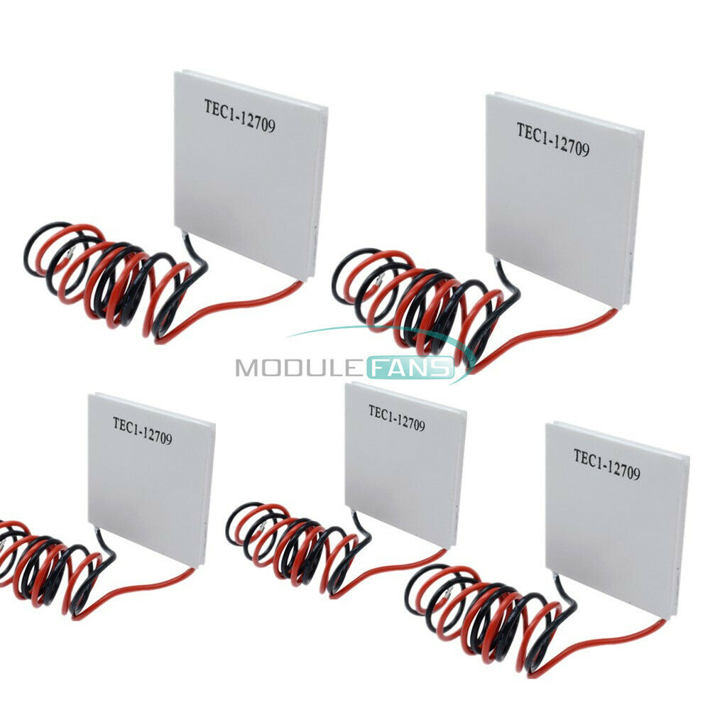 5 X TEC1-12709 Heatsink Thermoelectric Cooler Cooling Peltier Plate Module 15.2V