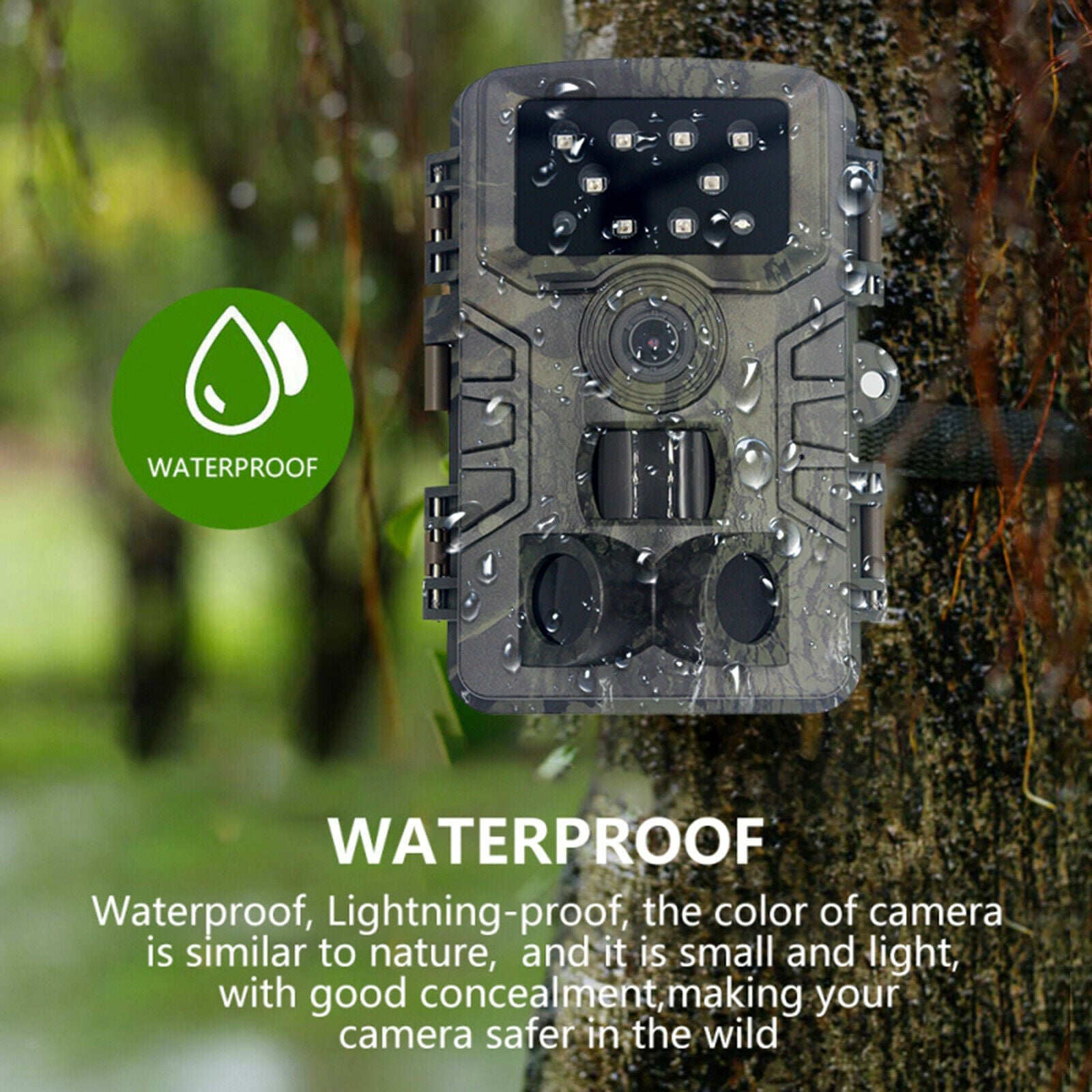 Upgrade HD PR700 Trail Game Camera 16MP 1080P Night Vision Hunting Cam with 2