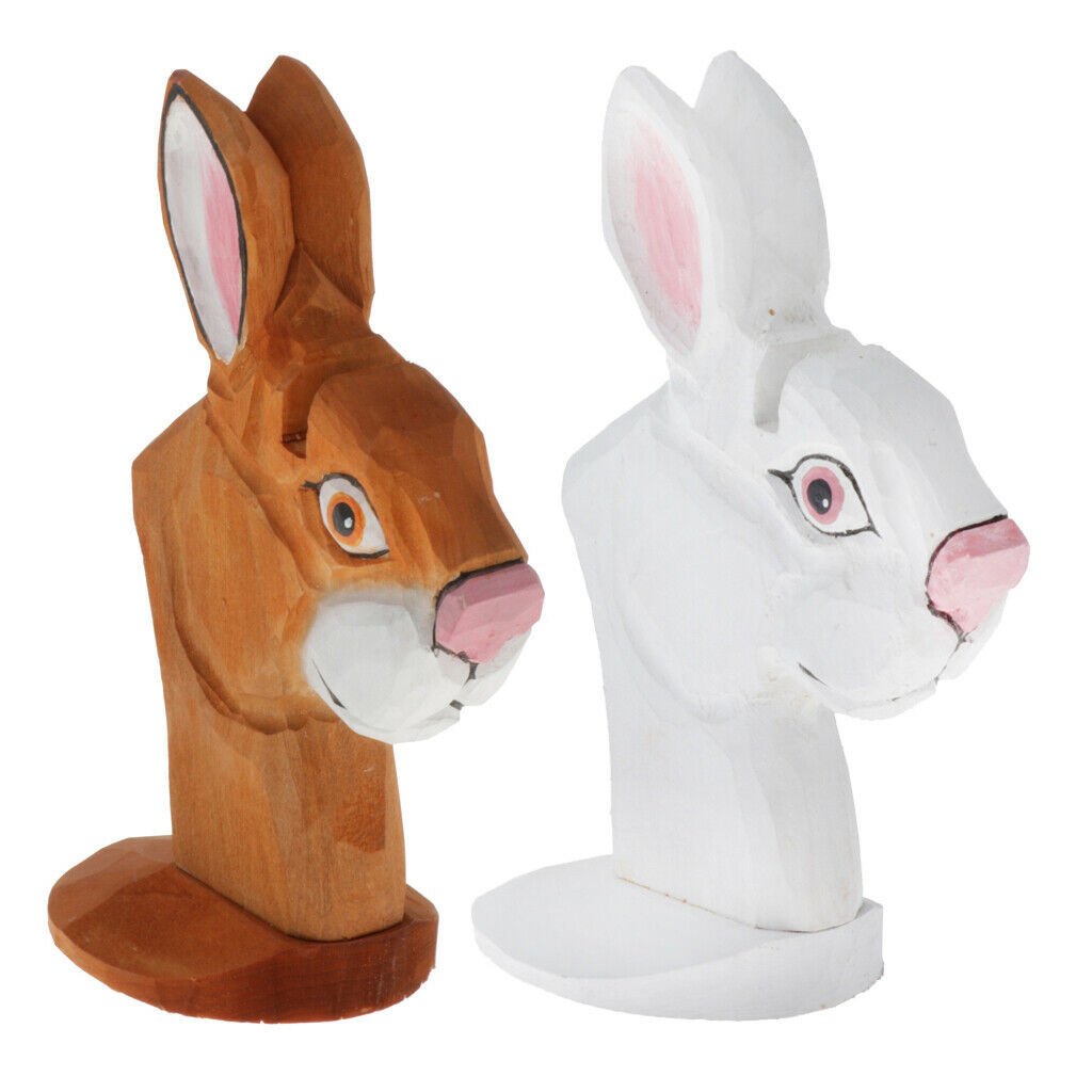 2pcs Wood  Rabbit Eyeglasses Holder Stand Rack Spectacles Display