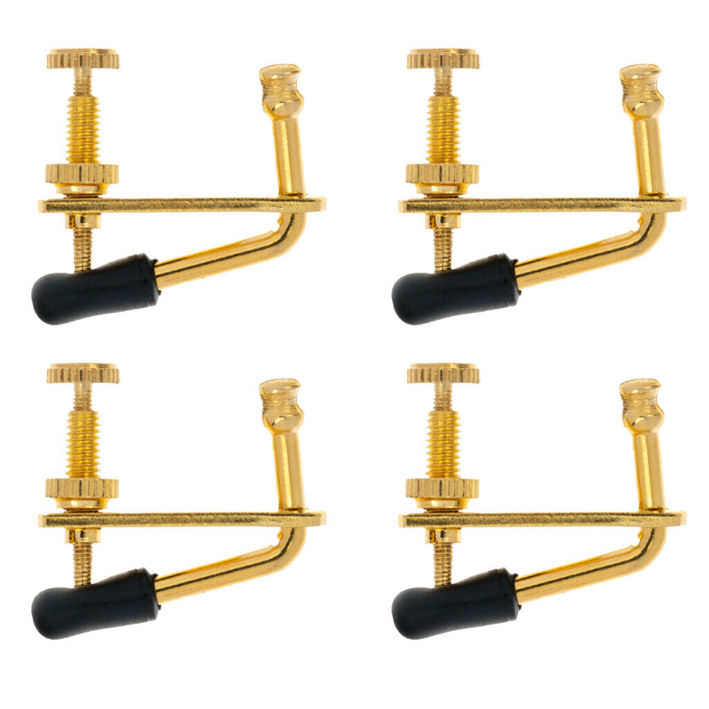 4 Pieces Metal Fine Tune Adjusters String Instrument Changing For 3/4 4/4 Violin