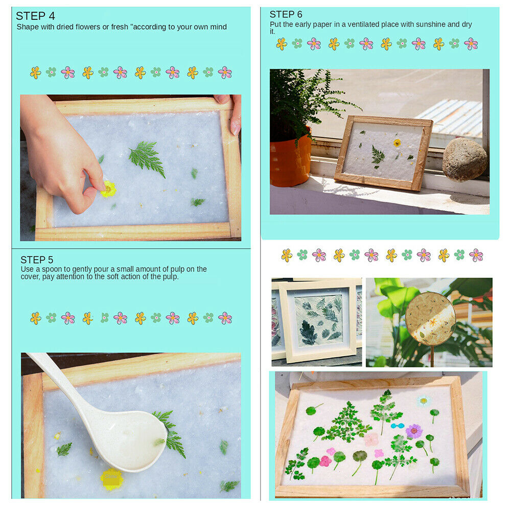 Paper Making Frame Screen Paper Arts Kid's Wood Paper Making Sets 30x40cm