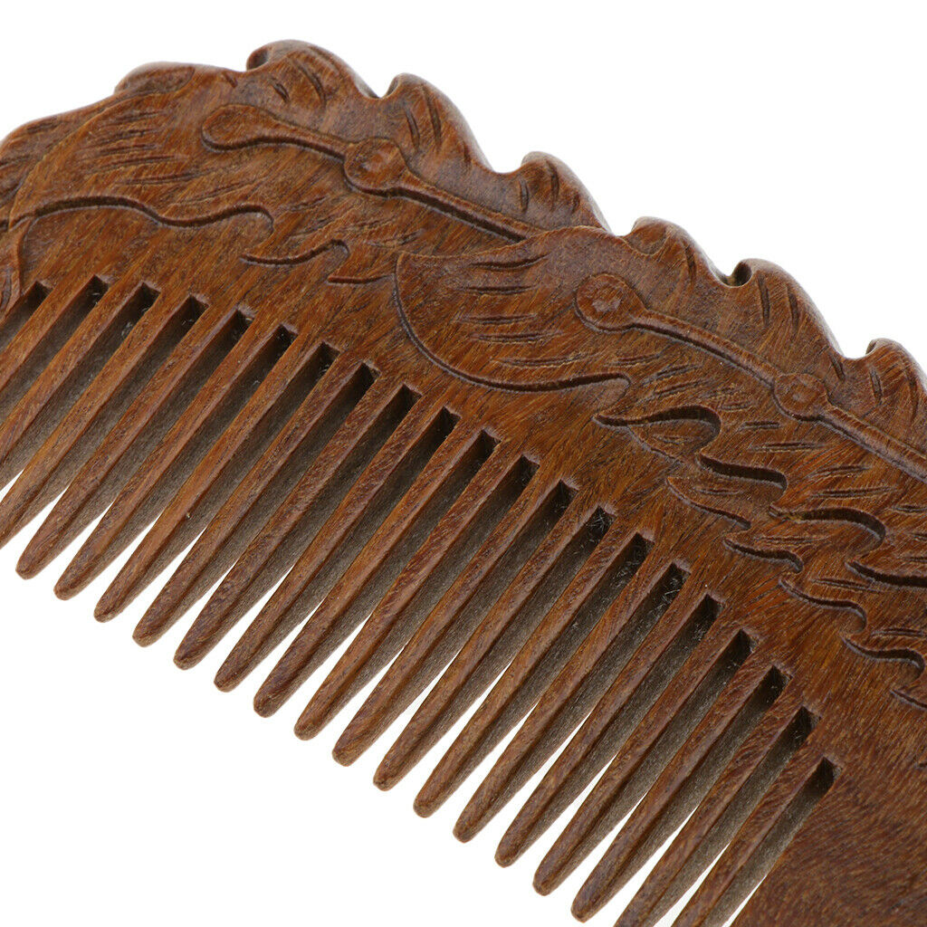 Natural Sandalwood Wide Tooth Comb Hair Styling Detangling Comb Phoenix