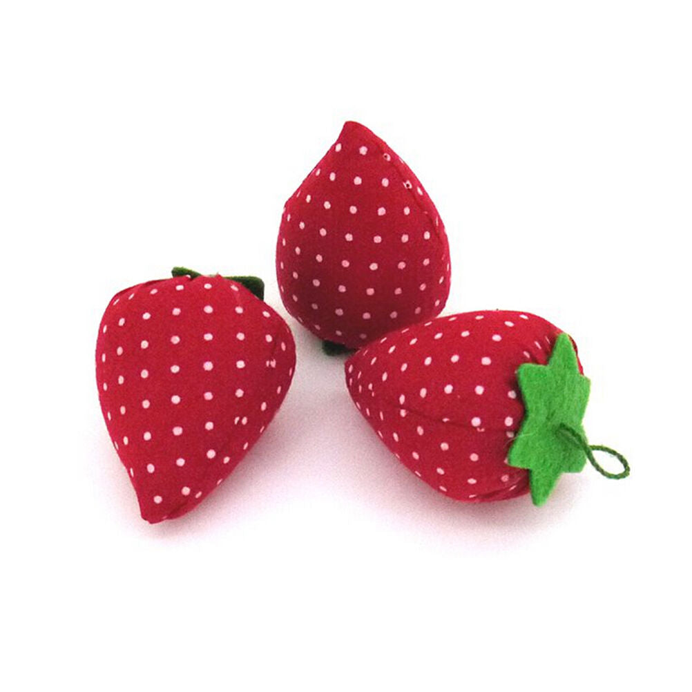 2 x Strawberry Style Pin Cushion Pillow Needles Holder Sewing Craft Kit F_DD