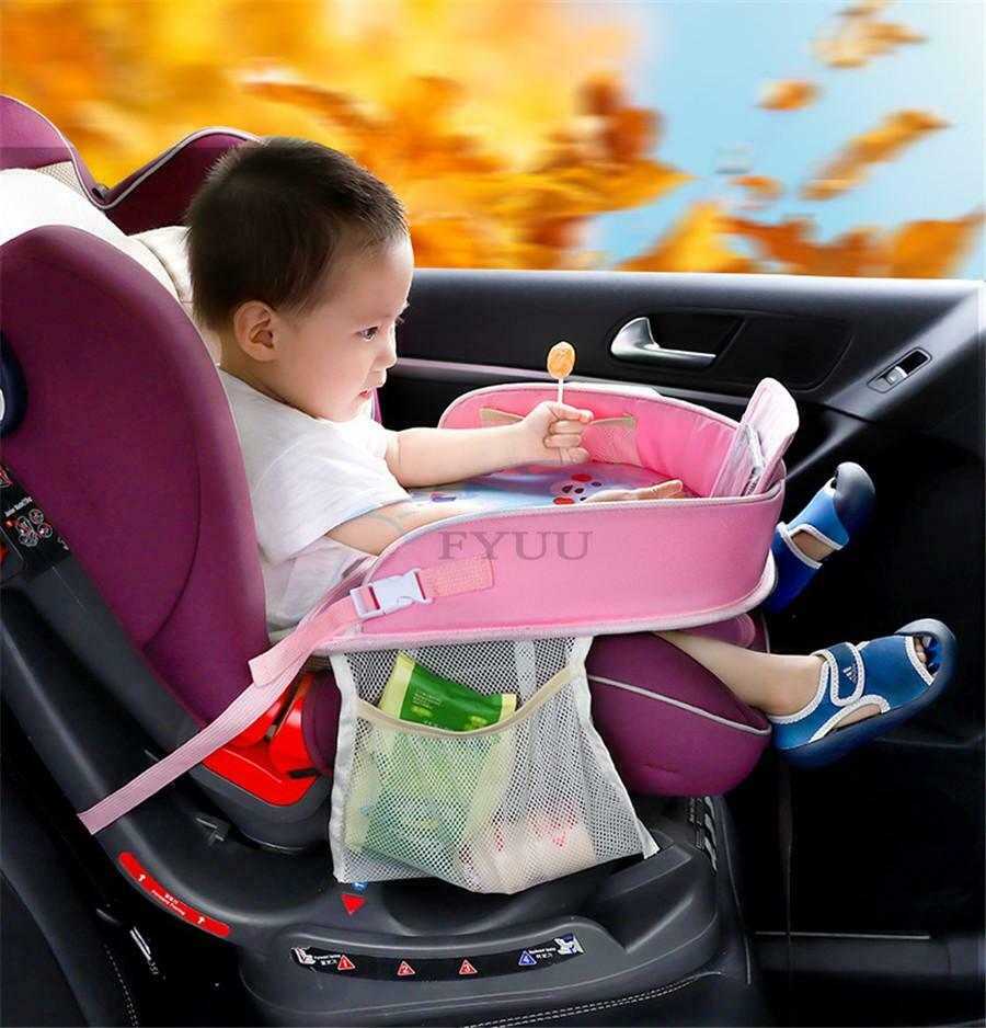 1PCS 42 x 32 x 8CM Portable Pink Cartoon Child Car Seat Table Tray Phone Holder