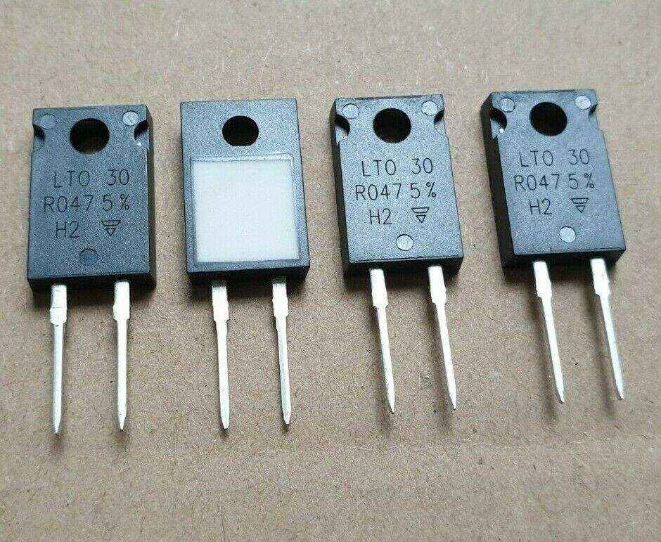 4PCS DALE RES 0.047 OHM 47 mOhms 30W +-5% TO220-2 NON INDUCTIVE AUDIO RESISTORS!