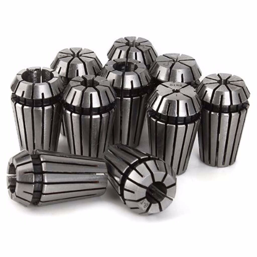 Super Precision 9 PCS 1/8"-3/8" ER16 ER-16 Collects Set With 3/16 1/4 5/16