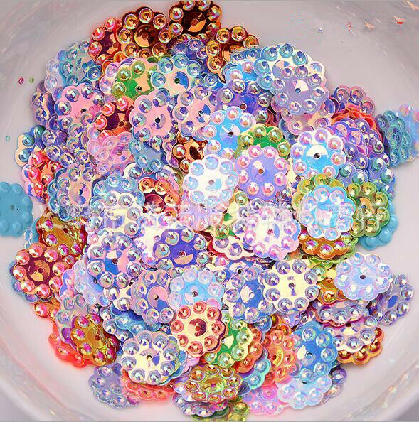 300pcs sunflower shape Sequin decoration scrapbooking clothing crafts 14mm