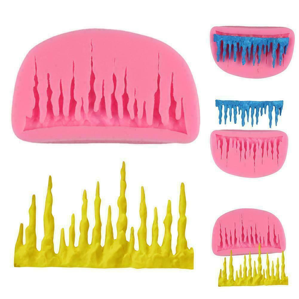Icicles ice Silicone Mold Border Sugarcraft Frozen Fondant Cake for Party