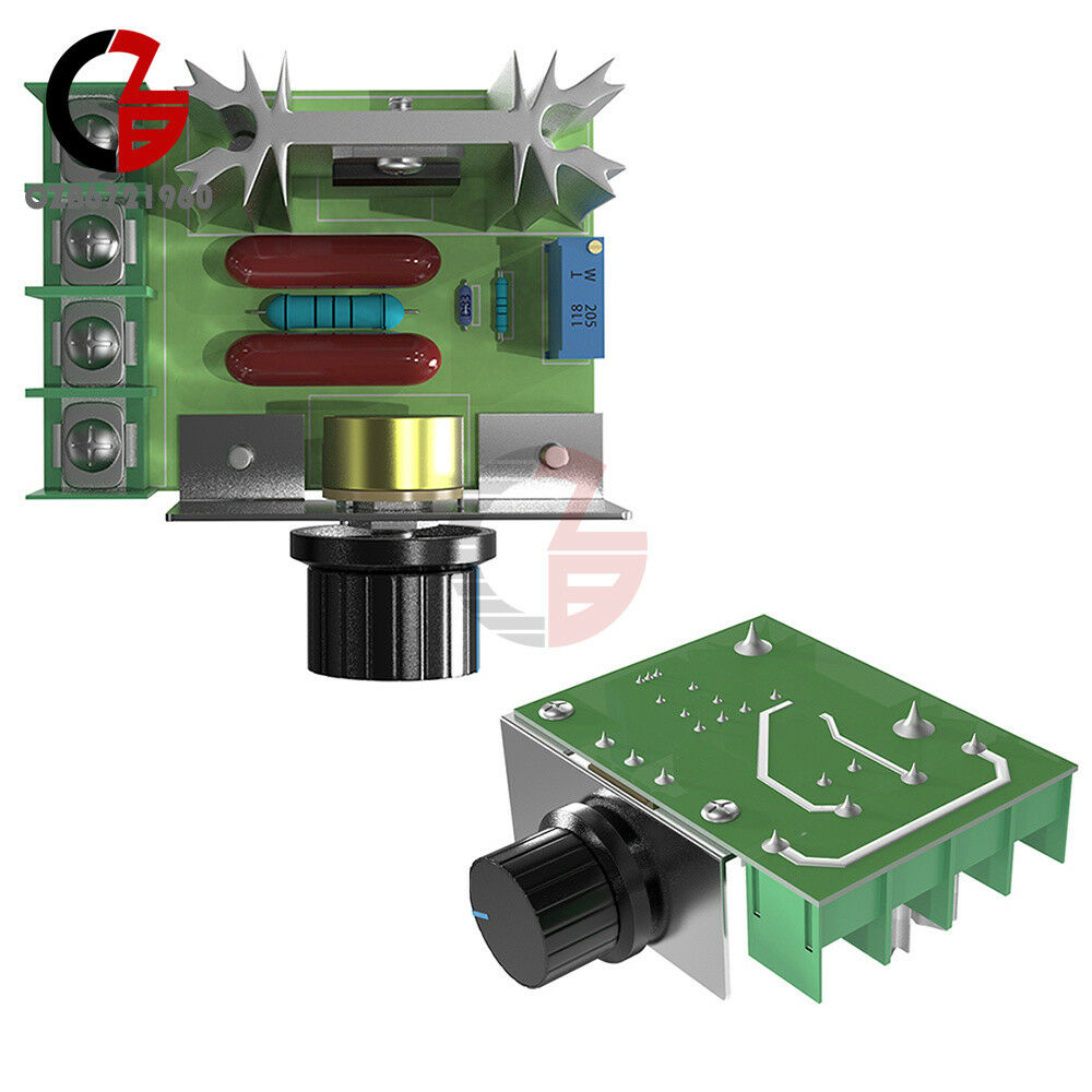 2Pcs 2000W 220V AC SCR Electric Voltage Regulator Motor Speed Control Controller