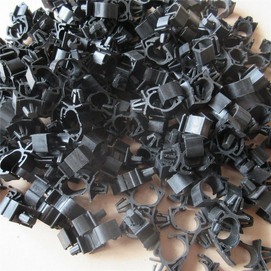100x Car Wiring Harness Fastener Auto Wire Cable Fixed Clips Tie Wrap Clamp Kit