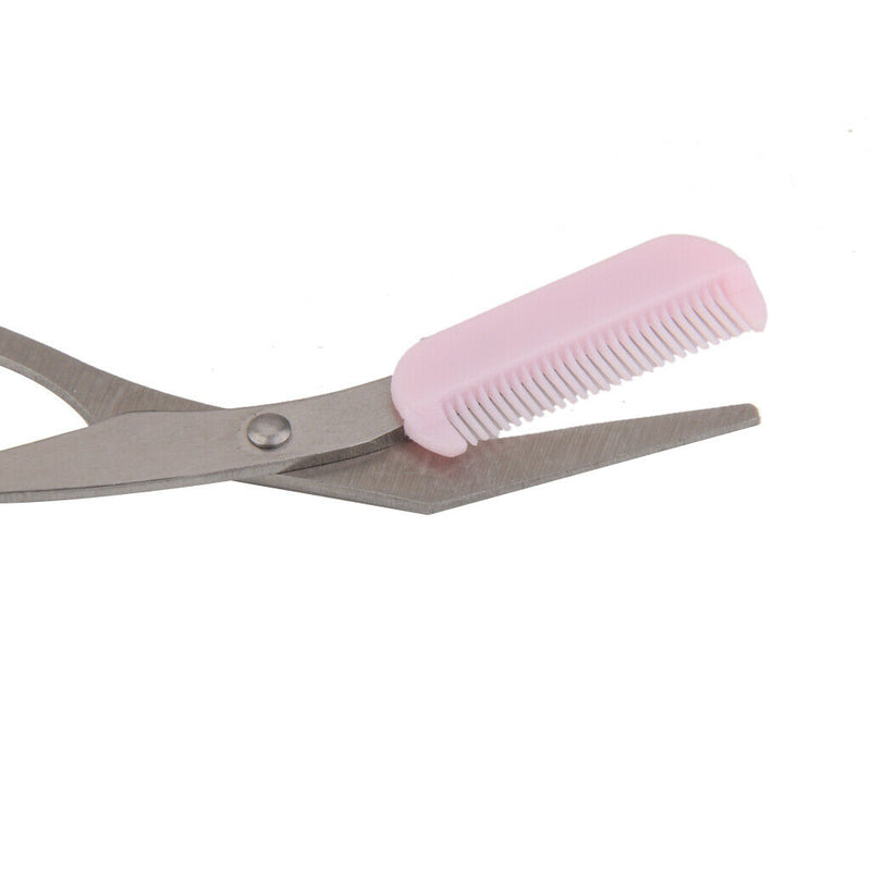 Women's Eyebrow Trimmer Eyelash Comb Hair Scissors Cutter Grooming Makeup Tool