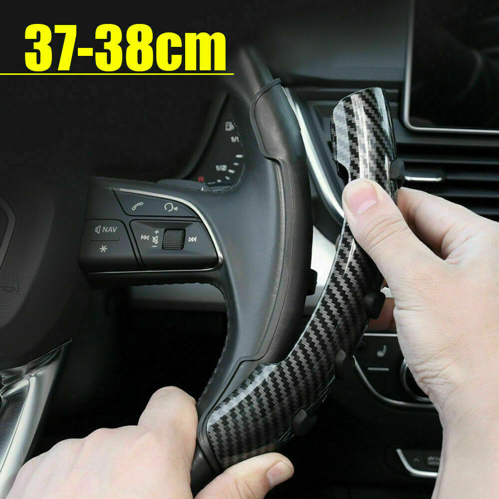 2x Carbon Fiber Universal Car Steering Wheel Booster Cover Non-Slip Accessories