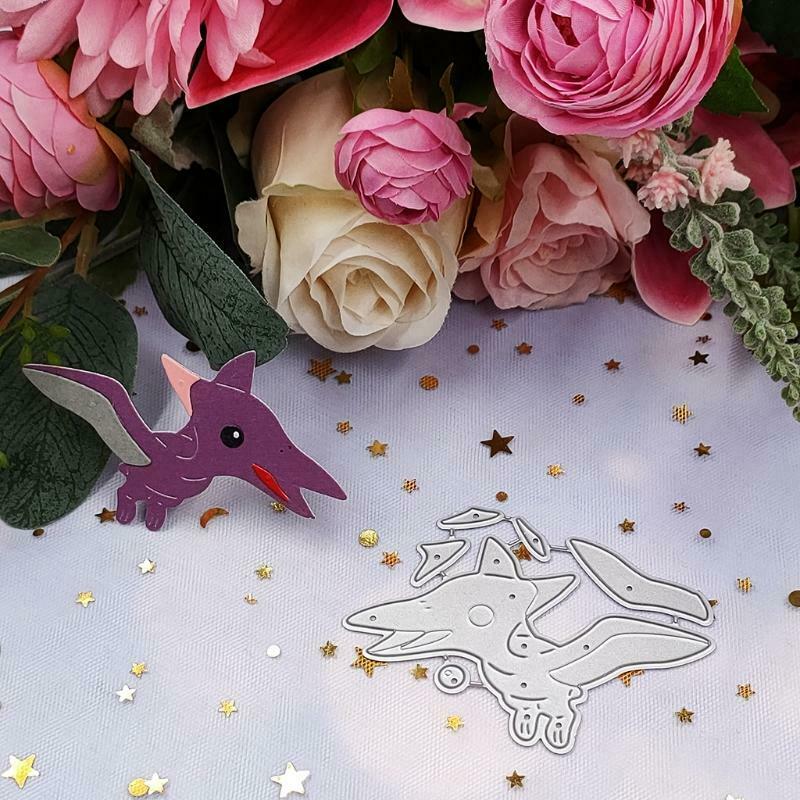 Cute Flying Pterodactyl Carbon Steel Cutting Dies DIY Scrapbooking Photo Album