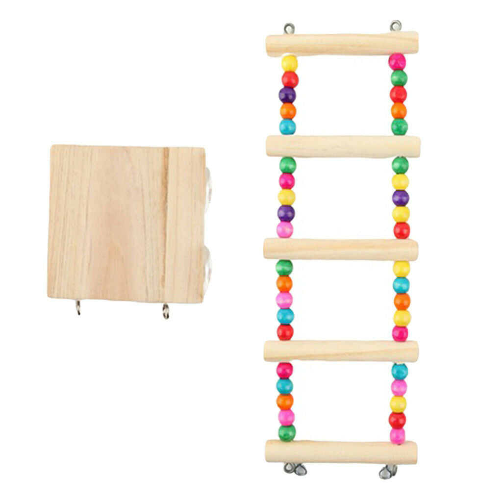 Wood Ladder Birds Climb Toys Parrots