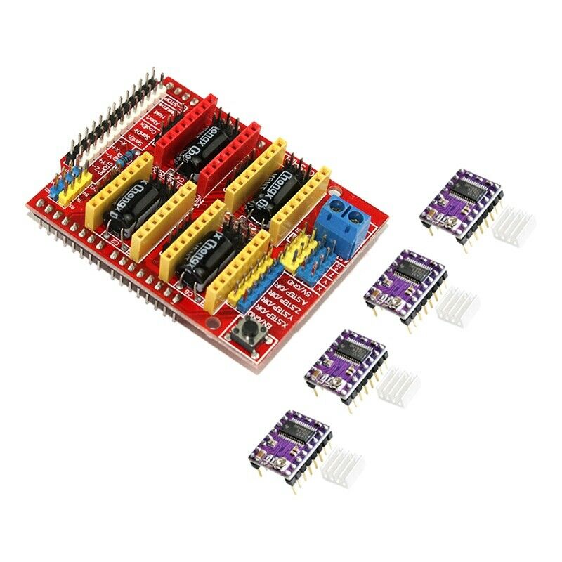 V3 Engraving Machine Expansion Board + Drv8825 Driver with Heat Sink for ArdW4Z5