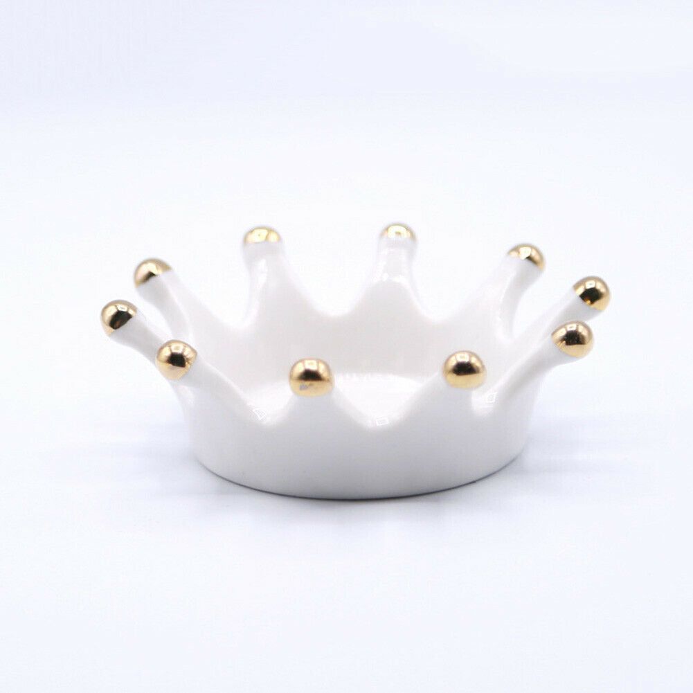Crown Ceramic Nail Carving Brush Rack Art Pens Display Stand UV Gel Palette @
