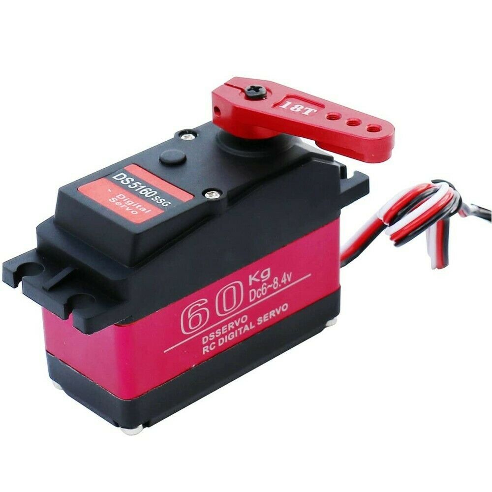60kg Metal Gear Digital Steering Servo For Axial SCX6 1/6 RC Car Truck 6-8.4v