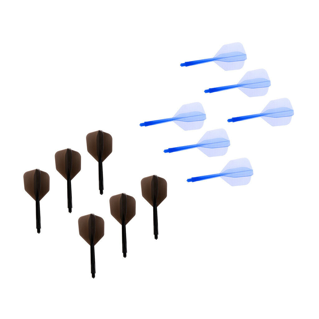12 Pieces Transparent 2BA Thread Dart Shafts and Dart Flights Connection, Blue