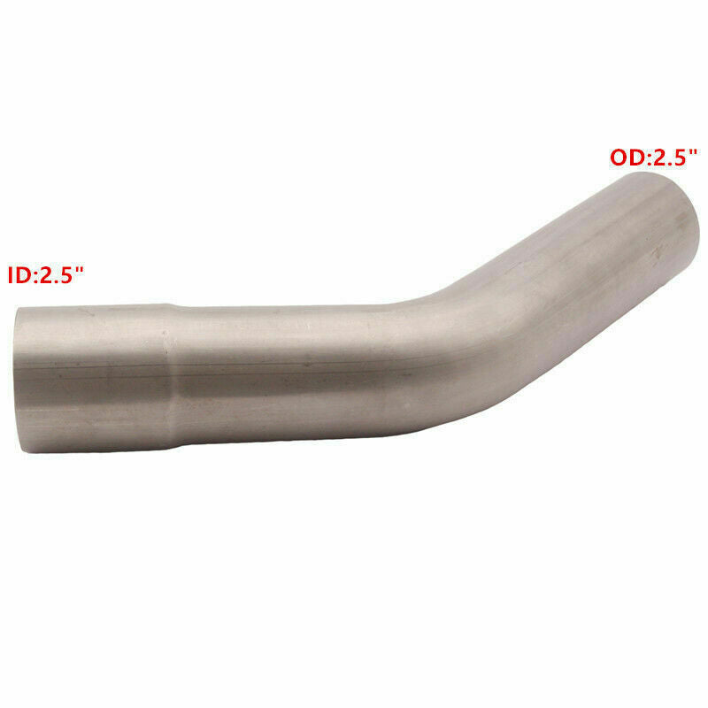 2.5" Car Exhaust Tubing Mandrel Bend Pipe 45Â° Expanded Tube Air Intake Stainless