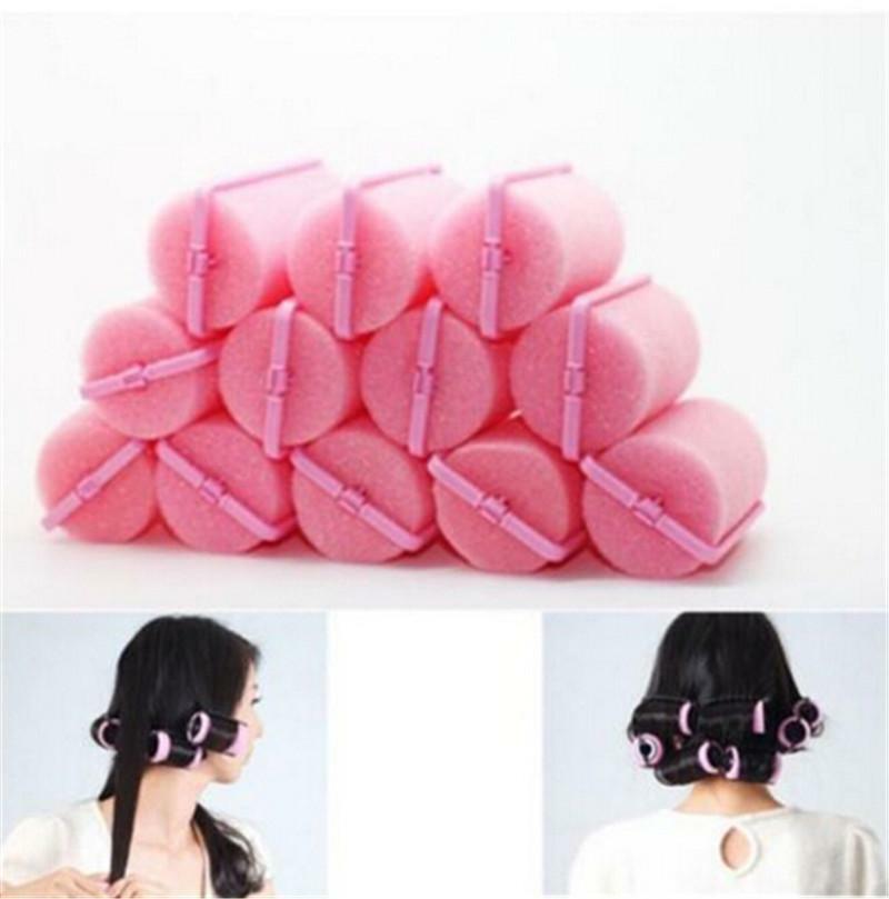 12 Pcs/bag Magic Curlers Twist Tool Sponge Foam Cushion Hair Styling Rollers BDA