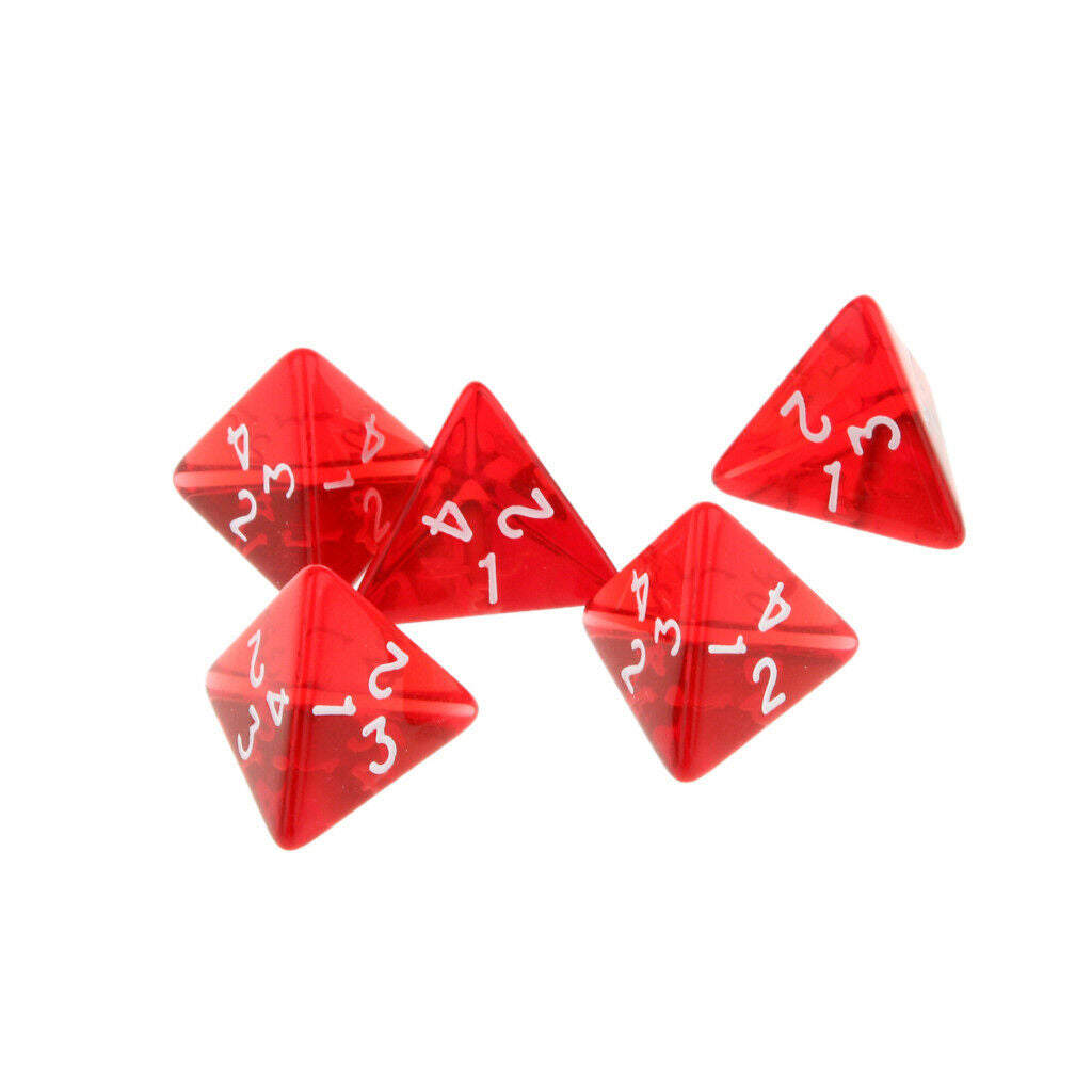 60pcs Multi-sided Dice for TRPG Game   D4 Dices Red Color