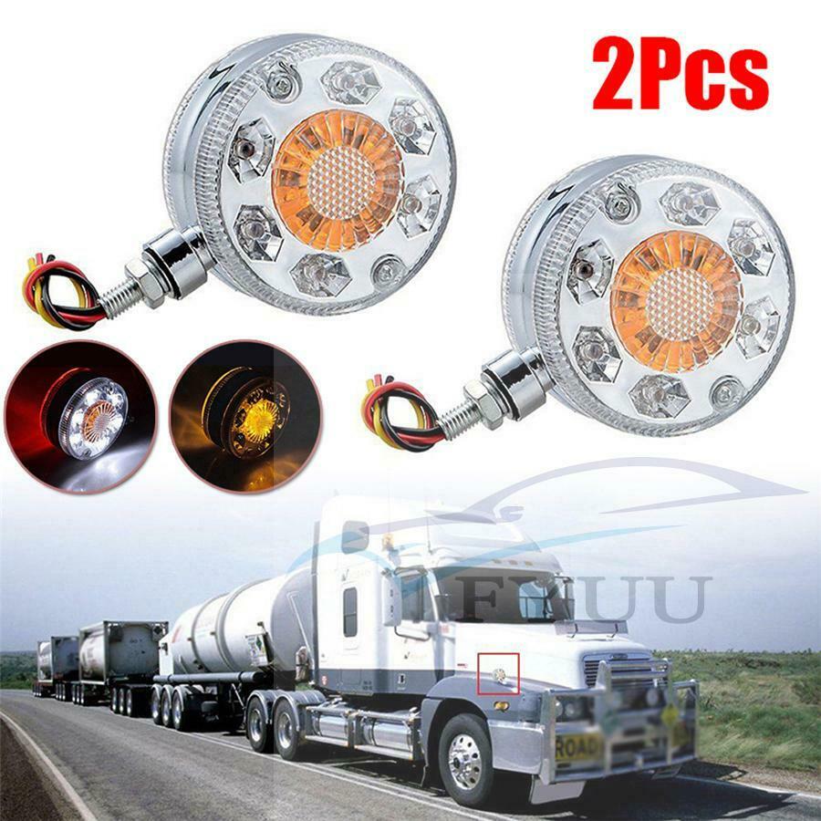 2pcs Truck Double Face Turn Signal Brake Lamps 24-LED double-sided marker light