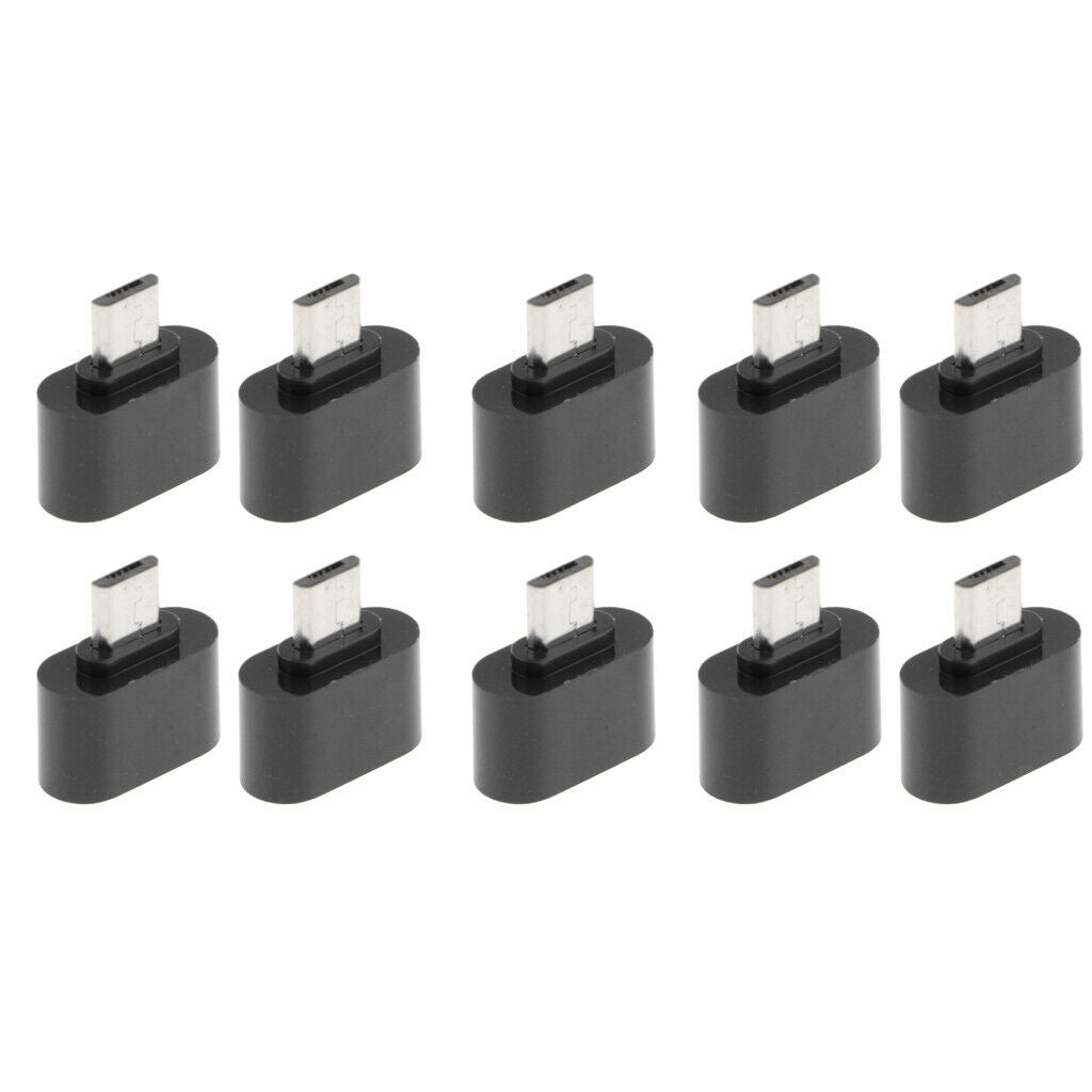 10pcs Micro USB Male to USB 2.0 Female Adapter OTG Converter For Android Black