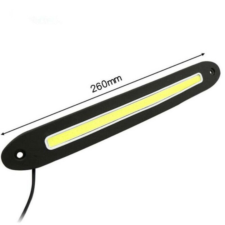 2PCS White COB DRL LED Daytime Running Light for Universal Car Driving Fog Lamp