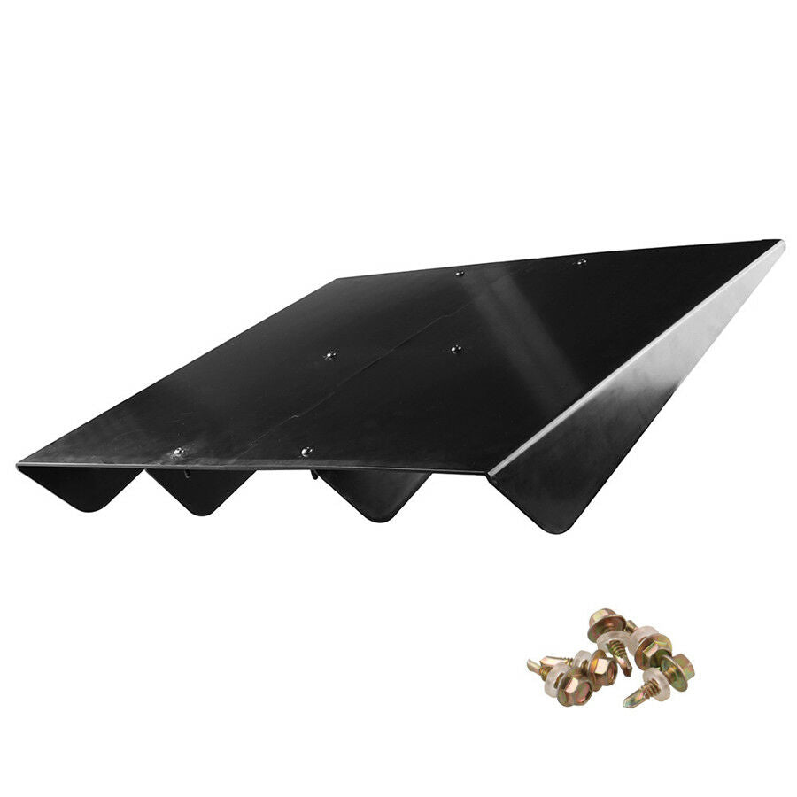 Universal 22"x 19.3"ABS Rear Bumper Lip 4Fins Diffuser Under Rear bumper Screws