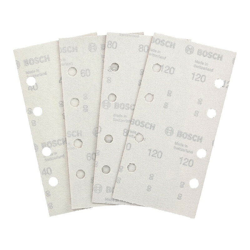 25XSanding Rectangular Sandpaper Orbital Palm Sander Paper 8Holes 185x93mm HN US