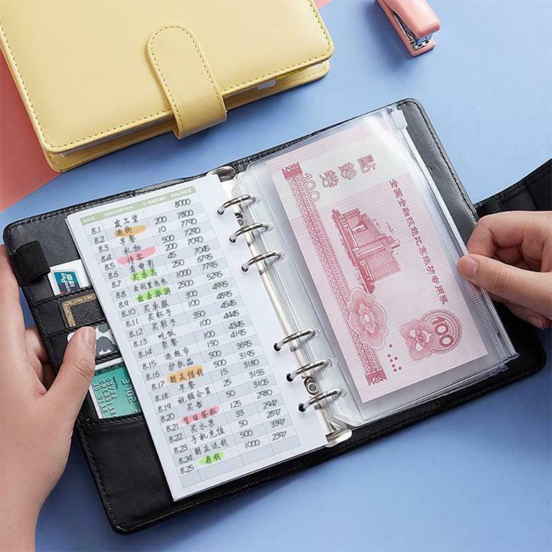 Set of 12 Expense Tracker Budget Sheets 8.7x17cm Money Trackers Multicolored