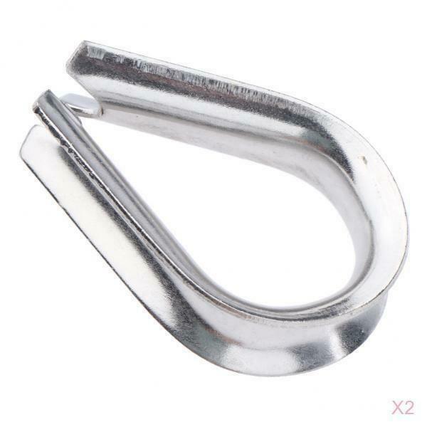 2pcs Stainless Steel Cable Lug Heart For Steel Ropes Lifting And Connecting