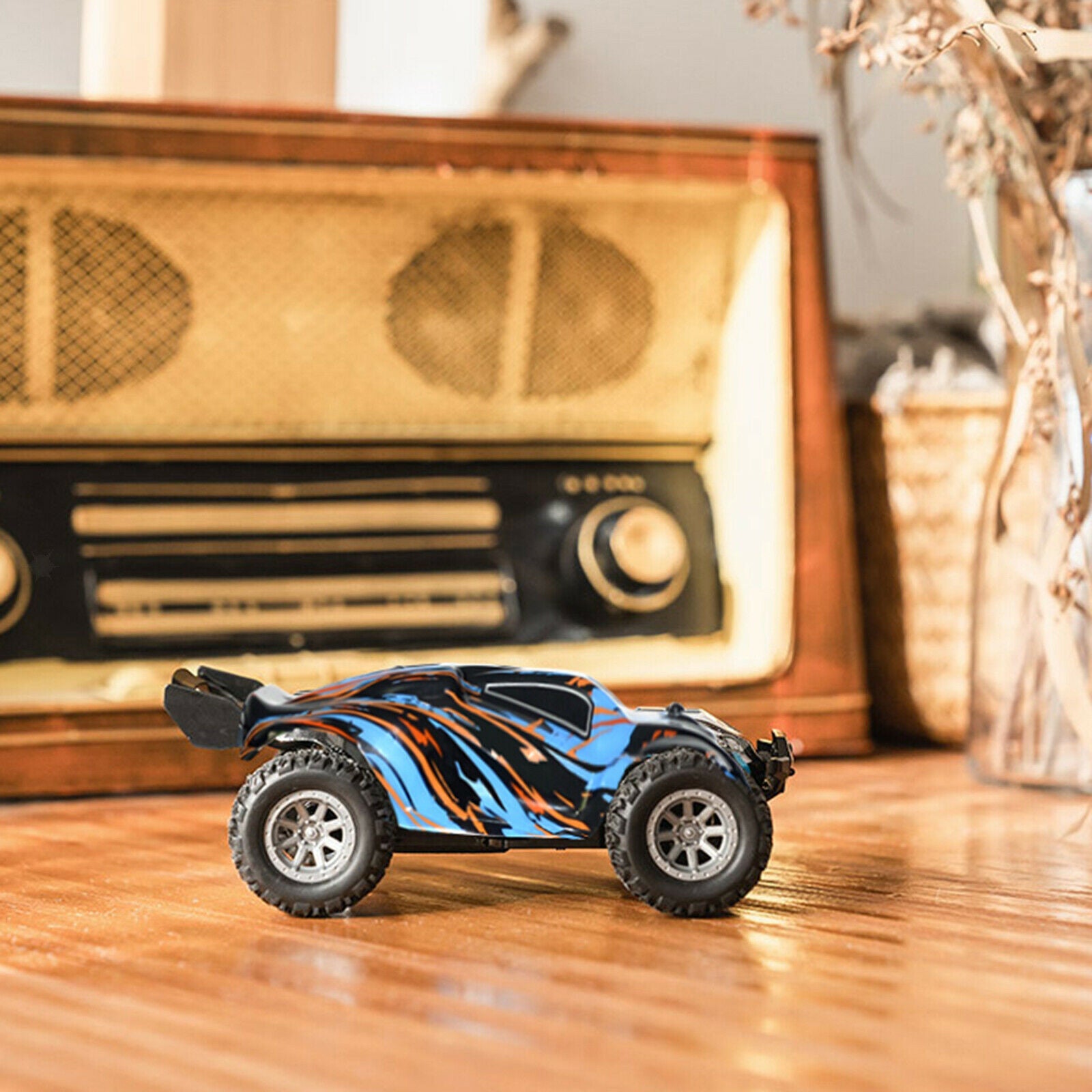 1/32 RC Car 4WD High Speed 20km/h Trucks for Boys Head Lights Outdoor for Boys