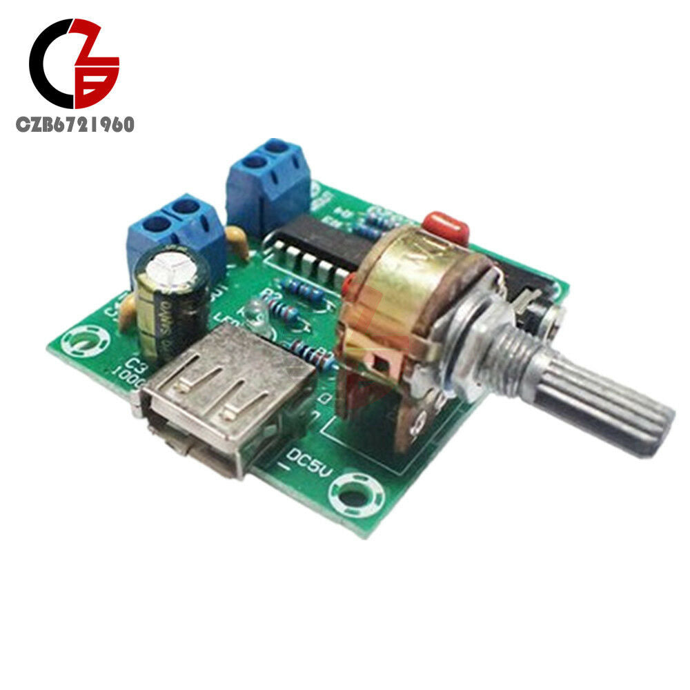 DC 2-6V PM2038 Dual Track 5Wx2 Amplifier Board 5W+5W USB Power Supply Module