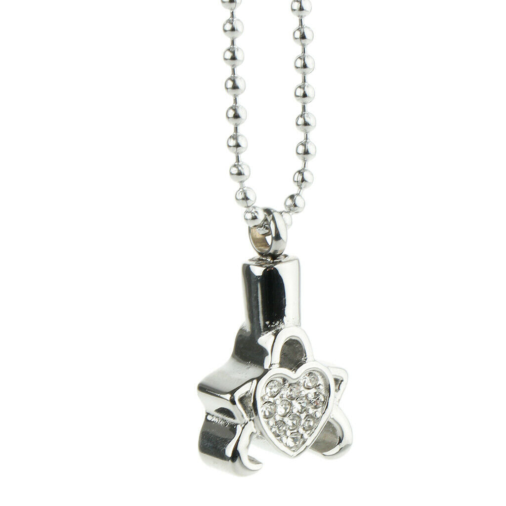 Stainless Steel Urn Pendant Necklace Cremation Jewelry Ashes Keepsake 7