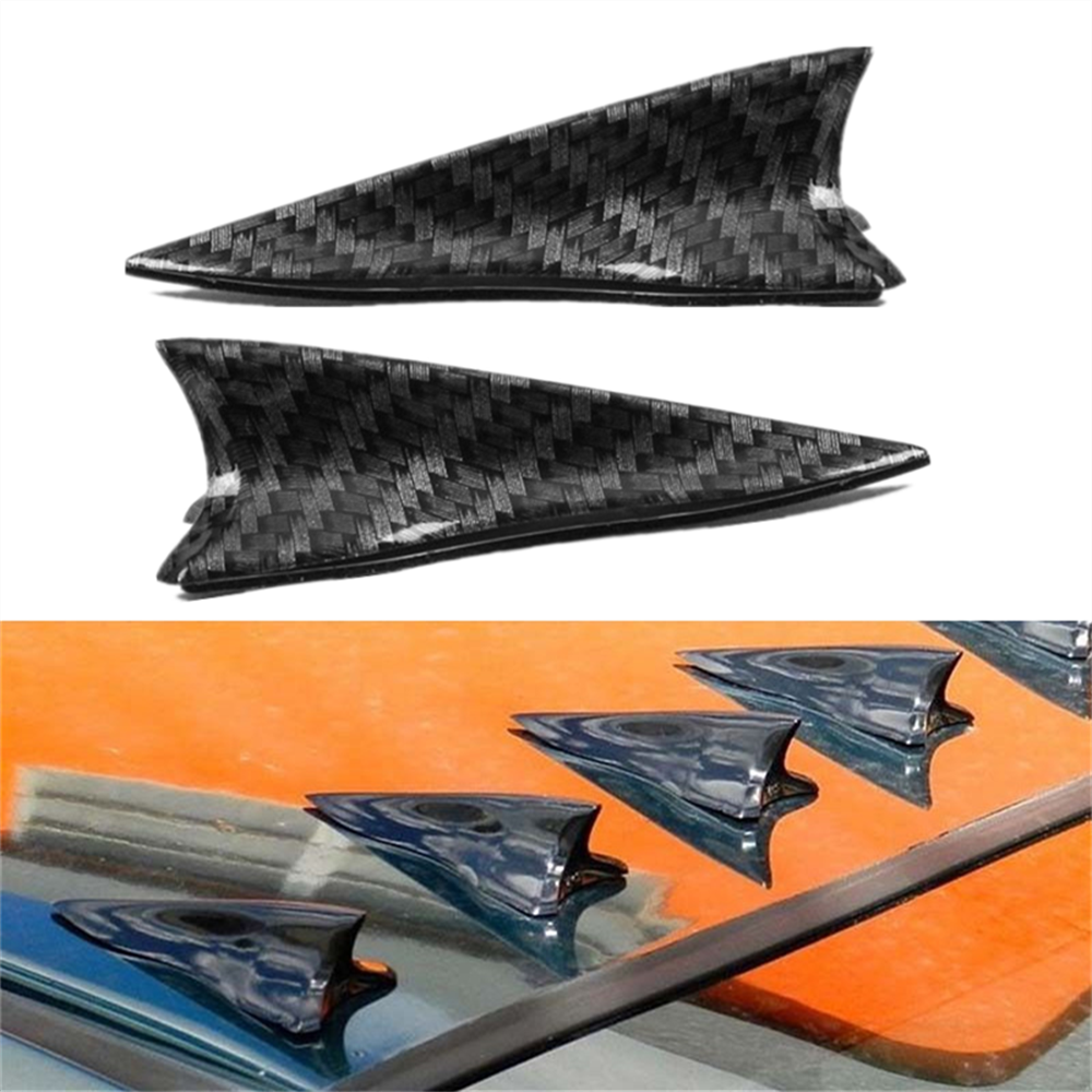 10x Car Rear Bumper Spoiler Curved Shark Fin Lip Diffuser Protector Universal US