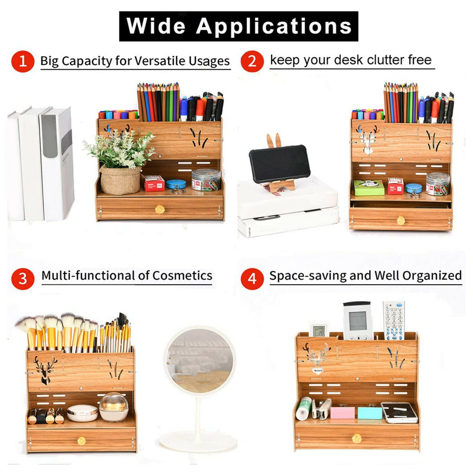 1pc Nordic Style Pen Organizer Pen Holder for Home Pencils Rulers Erasers