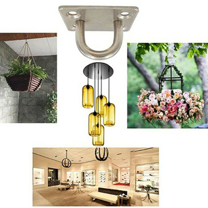 2Sets U-Shaped Hooks Stainless Steel Heavy Duty Multi-Function Hammock .CM Kt