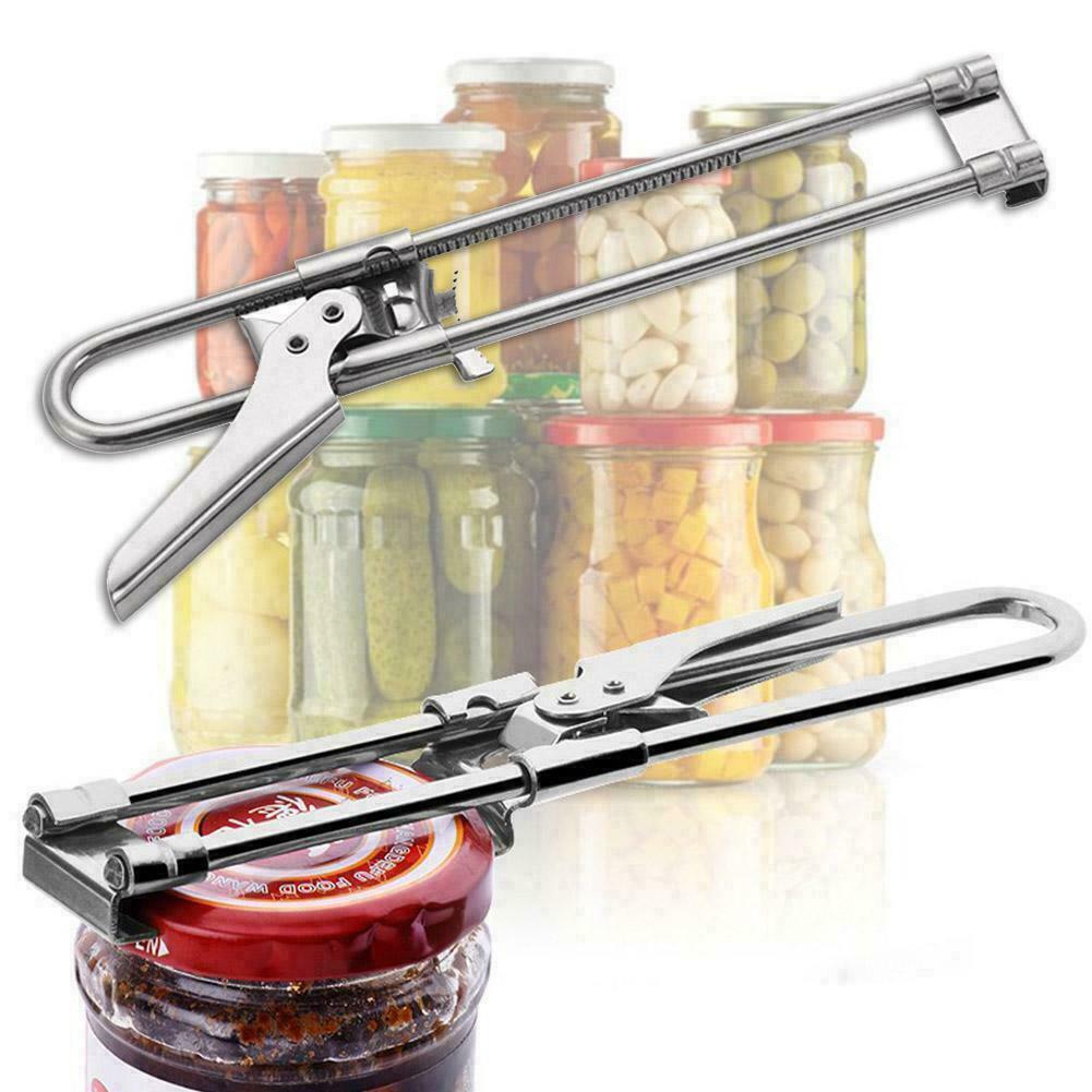 Bottle Opener Multifunctional Beer Adjustable Steel Lid Gripper_ Jar Q9L4