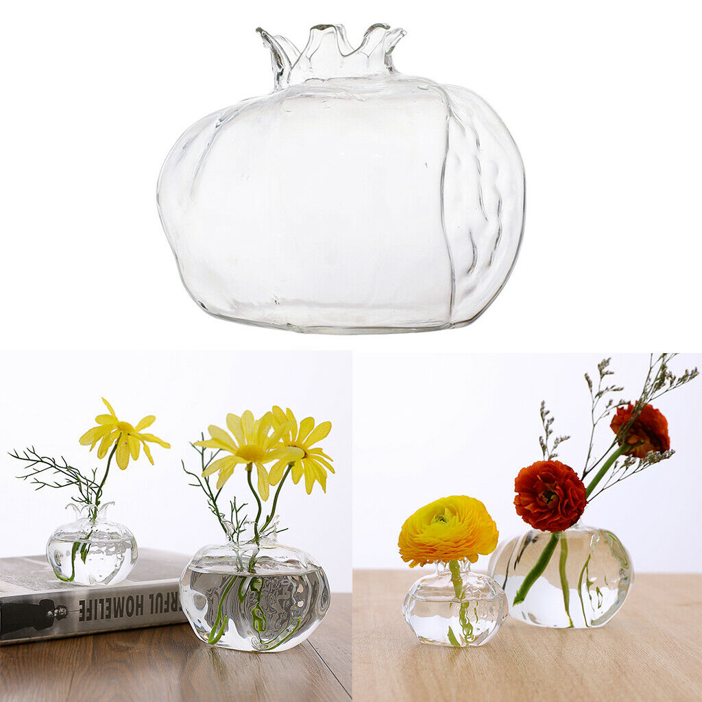 Set of 4 Flower Vase Tabletop Decorative Glass Bottles Wedding Indoor Decor