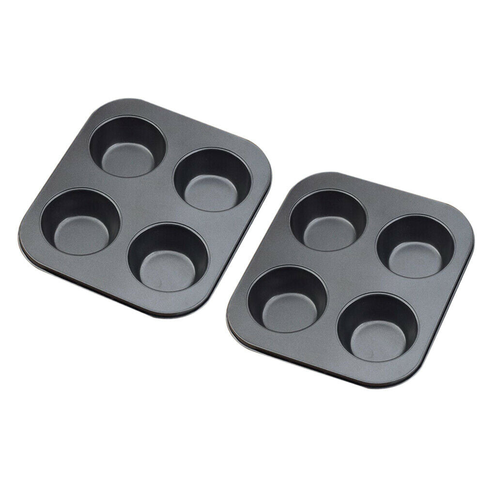 2Pack Kitchen Muffin Cakes Pan Cookie Baking Tray For Home Kitchen Hotel