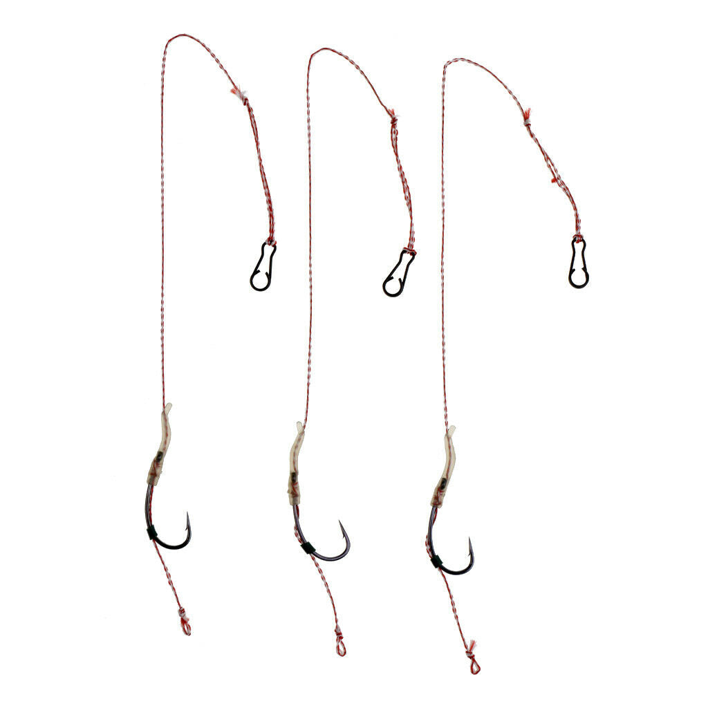 Hair Rigs Braid Carp Fishing Rig 6#/8#/10#/12# Carp Fishing Hook Tackle 6#
