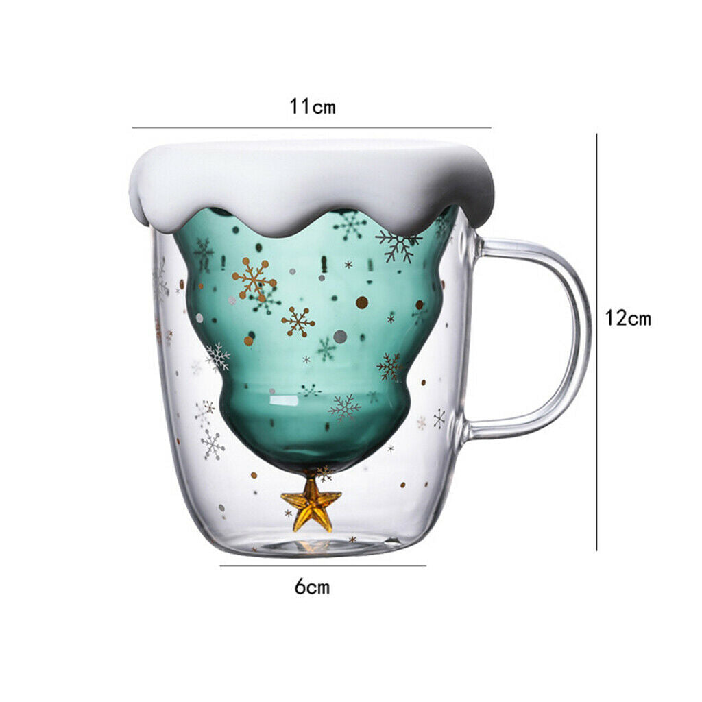 Glass Mug and Handle Unbreakable Coffee Cup Glass Valentine's Day Xmas Gifts