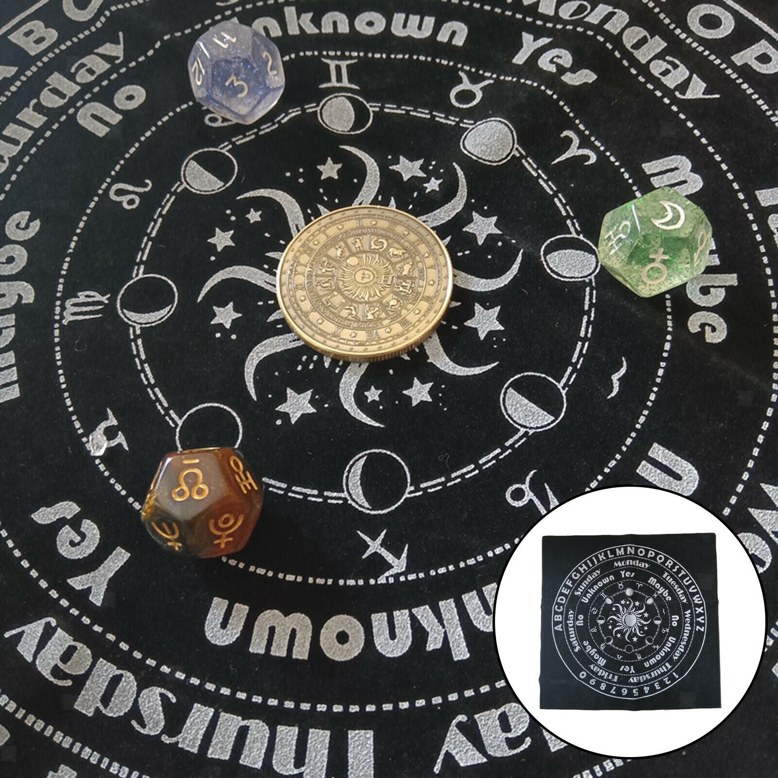 Velvet Board Game Astrology Divination Tarot Tablecloth Altar Cloth Mat